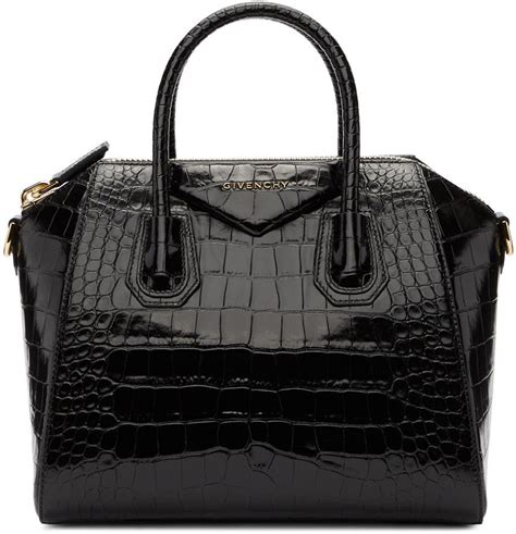 givenchy croc nobile small black|Givenchy Small Antigona Croc.